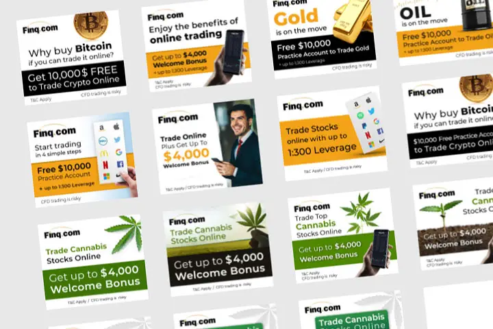 Conjunto de banners para FINQ